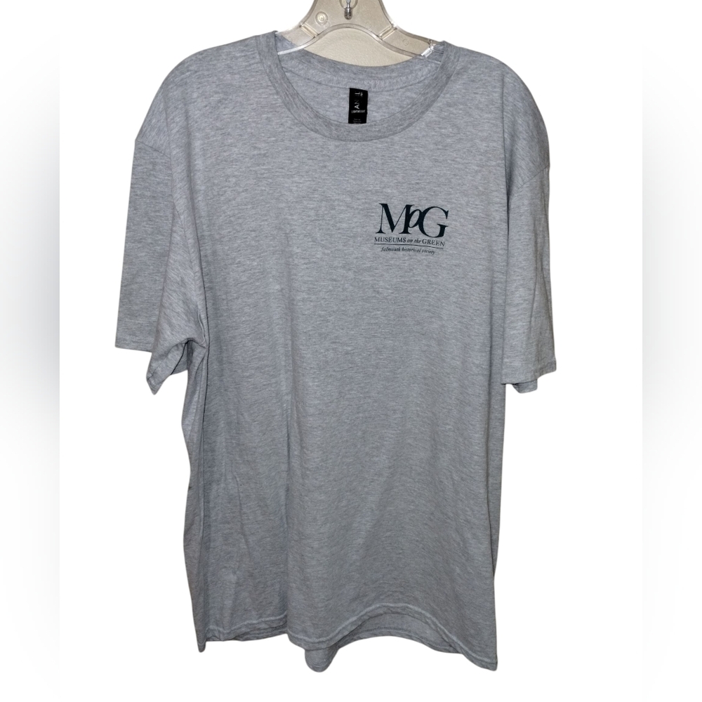 Museums On The Green Falmouth historical society T-shirt XL Grey Nwot